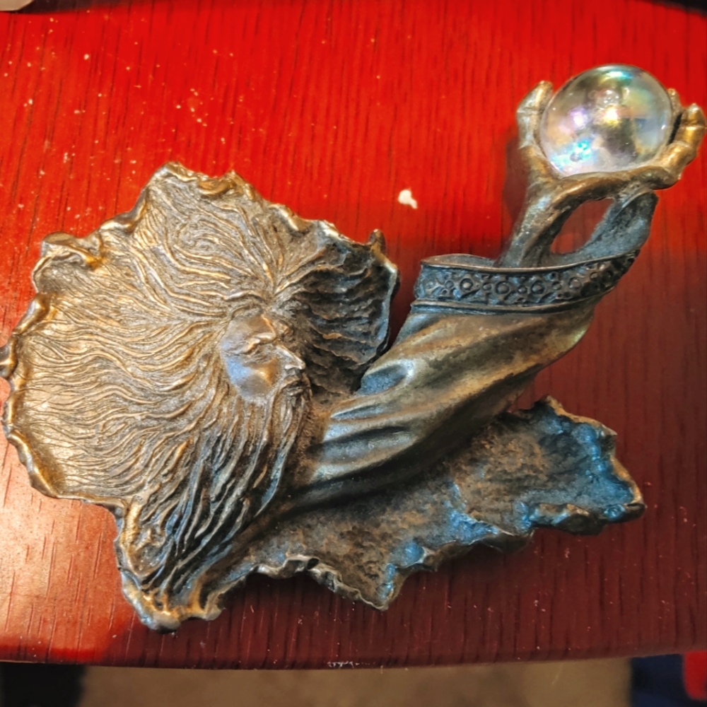 1980's Janette Jewelry Company Bronzed Wizard Brooch